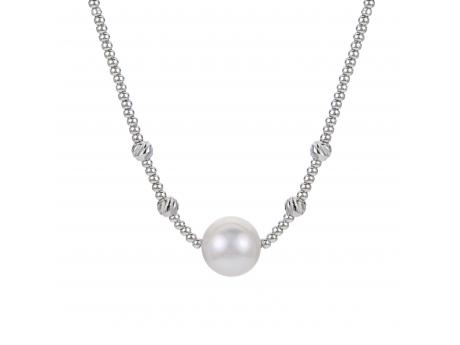 Sterling Silver Freshwater Pearl Necklace Diamonds Direct St. Petersburg, FL