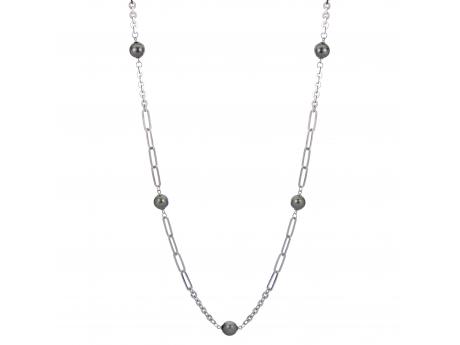 Sterling Silver Tahitian Pearl Necklace Carroll / Ochs Jewelers Monroe, MI