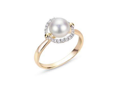 14KT Yellow Gold Freshwater Pearl Ring Diamonds Direct St. Petersburg, FL