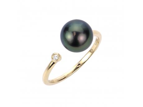 14KT Yellow Gold Tahitian Pearl Ring Johnson Jewellers Lindsay, ON