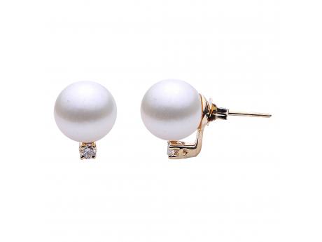 14KT Yellow Gold Freshwater Pearl Earring Towne & Country Jewelers Westborough, MA