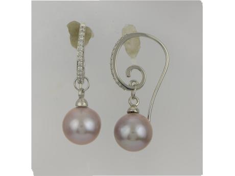 14KT White Gold Freshwater Pearl Earring E.M. Smith Family Jewelers Chillicothe, OH