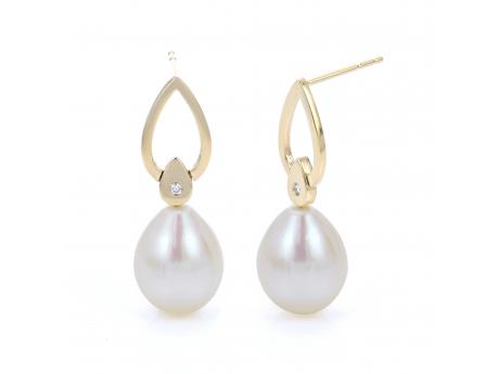 14KT Yellow Gold Freshwater Pearl Earring Lewis Jewelers, Inc. Ansonia, CT