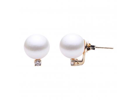 14KT Yellow Gold Freshwater Pearl Earring Chandlee Jewelers Athens, GA