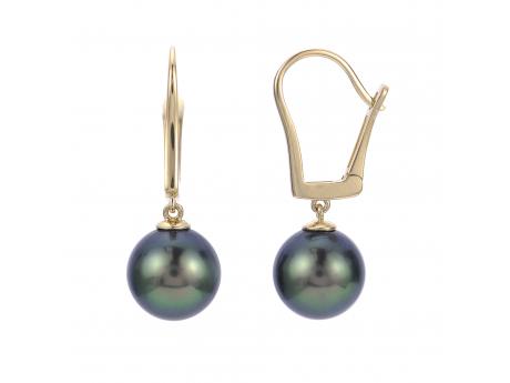 14KT Yellow Gold Tahitian Pearl Earring Cravens & Lewis Jewelers Georgetown, KY