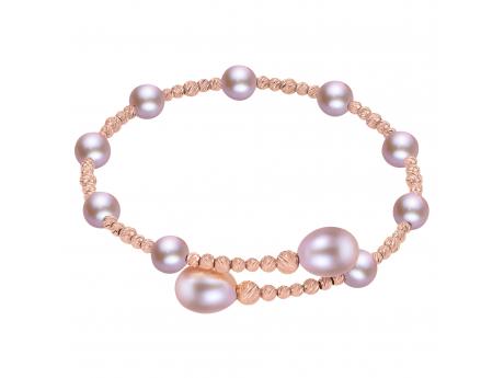 14KT Rose Gold Freshwater Pearl Bracelet Leslie E. Sandler Fine Jewelry and Gemstones rockville , MD