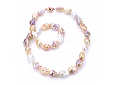 14KT Yellow Gold Freshwater Pearl Necklace Diamonds Direct St. Petersburg, FL