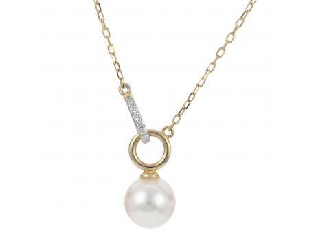 14KT Yellow Gold Akoya Pearl Necklace Wesche Jewelers Melbourne, FL
