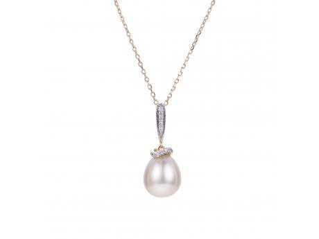 14KT Yellow Gold Freshwater Pearl Pendant Johnson Jewellers Lindsay, ON
