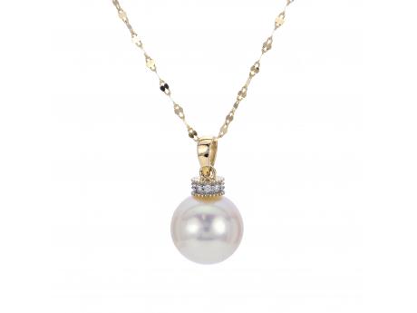 14KT Yellow Gold Freshwater Pearl Pendant Wesche Jewelers Melbourne, FL