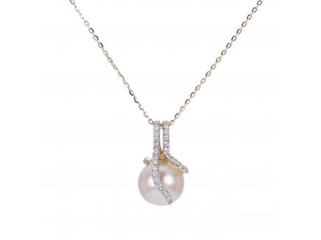14KT Yellow Gold Freshwater Pearl Pendant Towne & Country Jewelers Westborough, MA