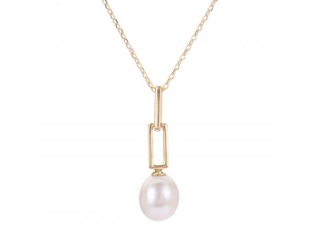 14KT Yellow Gold Freshwater Pearl Pendant Wesche Jewelers Melbourne, FL