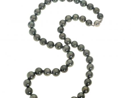 14KT White Gold Tahitian Pearl Necklace Wesche Jewelers Melbourne, FL