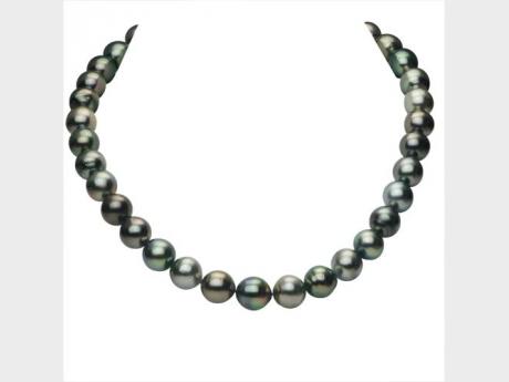 14KT White Gold Tahitian Pearl Necklace Banks Jewelers Burnsville, NC