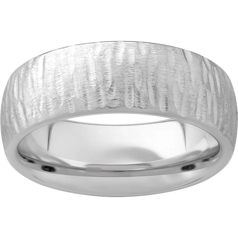 Serinium® Domed Band with Bark Hand Finish Confer's Jewelers Bellefonte, PA