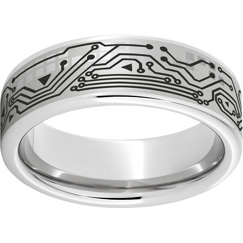 Circuit—Serinium® Engraved Ring G.G. Gems, Inc. Scottsdale, AZ