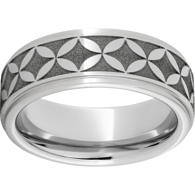 Serinium® Flat Grooved Edge Band with Northstar Laser Engraving Milano Jewelers Pembroke Pines, FL