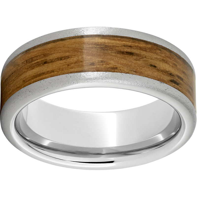 Serinium® Pipe Cut Band with Single Malt Barrel Aged™ Inlay & Stone Finish Milano Jewelers Pembroke Pines, FL