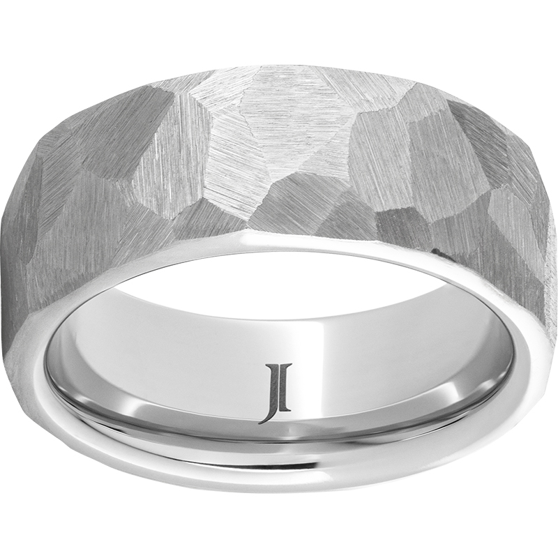 Serinium® Flat Band with Chisel Finish Jerald Jewelers Latrobe, PA