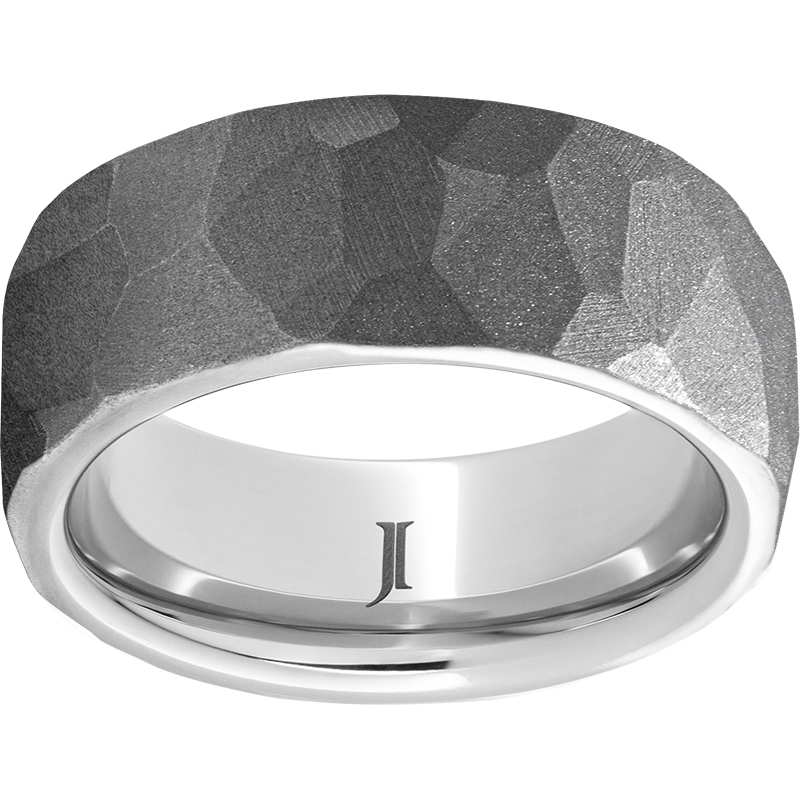 Serinium® Flat Band with Chisel Sandblast Finish Michele & Company Fine Jewelers Lapeer, MI