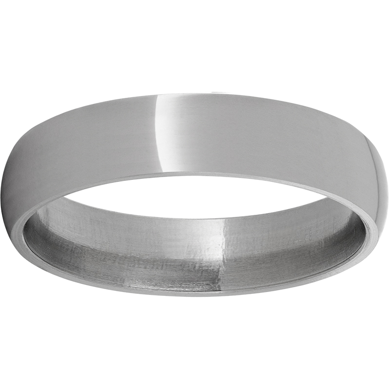 Titanium Domed Band with a Polish Finish Mitchell's Jewelry Norman, OK