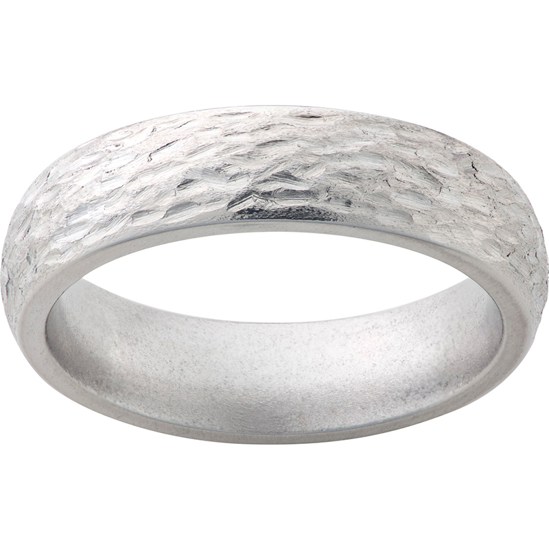 Titanium Domed Band with Bark Finish Ritzi Jewelers Brookville, IN