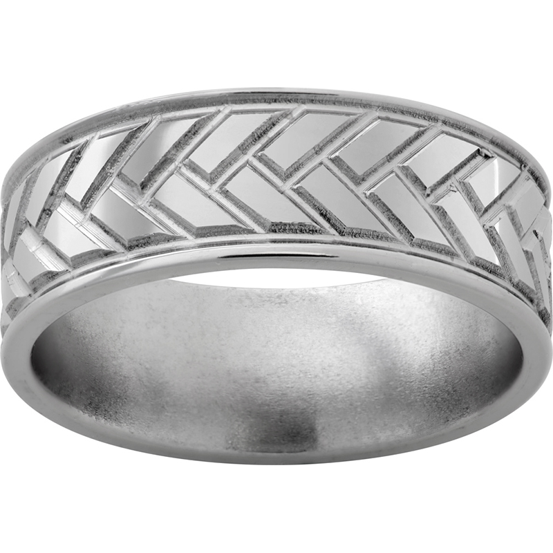 Titanium Band with Woven Design Mitchell's Jewelry Norman, OK