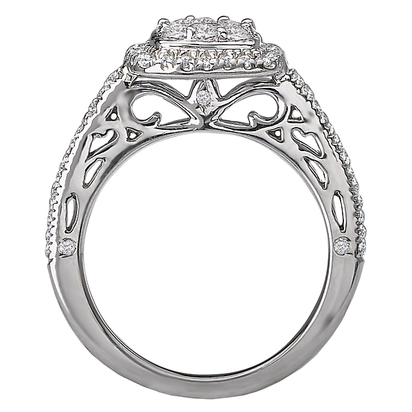 Halo Cluster Diamond Ring Image 2 J. Schrecker Jewelry Hopkinsville, KY