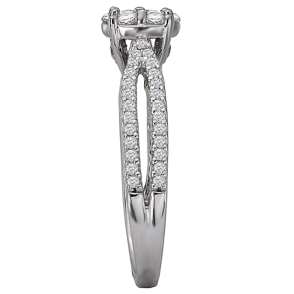 Halo Cluster Diamond Ring Image 3 J. Schrecker Jewelry Hopkinsville, KY