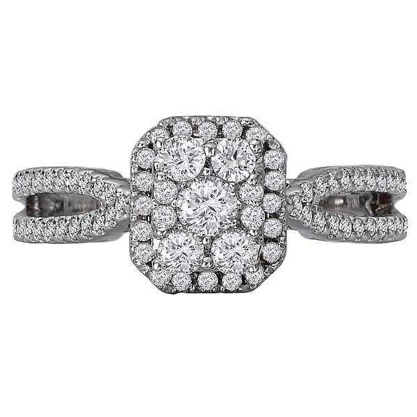 Split Shank Diamond Cluster Ring Image 4 J. Schrecker Jewelry Hopkinsville, KY