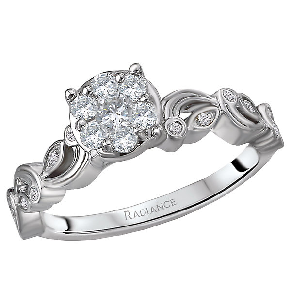 Diamond Cluster Bridal Ring J. Schrecker Jewelry Hopkinsville, KY