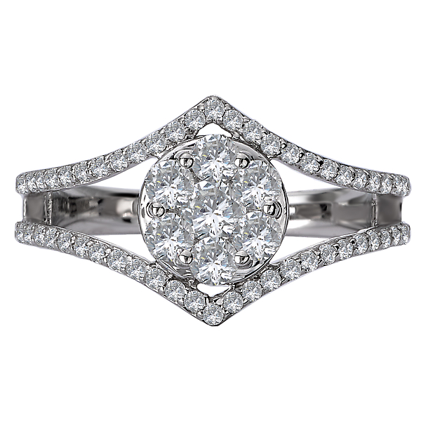 Diamond Cluster Fashion Ring Image 4 J. Schrecker Jewelry Hopkinsville, KY