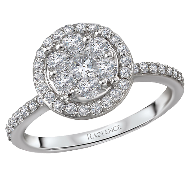 Halo Diamond Cluster Ringw J. Schrecker Jewelry Hopkinsville, KY