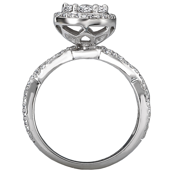 Halo Diamond Cluster Ring Image 2 J. Schrecker Jewelry Hopkinsville, KY
