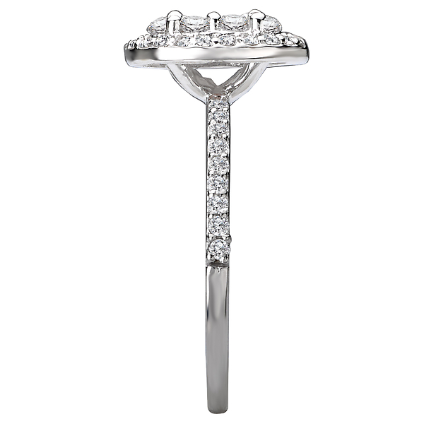 Diamond Cluster Bridal Ring Image 3 J. Schrecker Jewelry Hopkinsville, KY