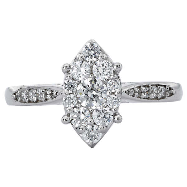 Diamond Cluster Bridal Ring Image 4 J. Schrecker Jewelry Hopkinsville, KY