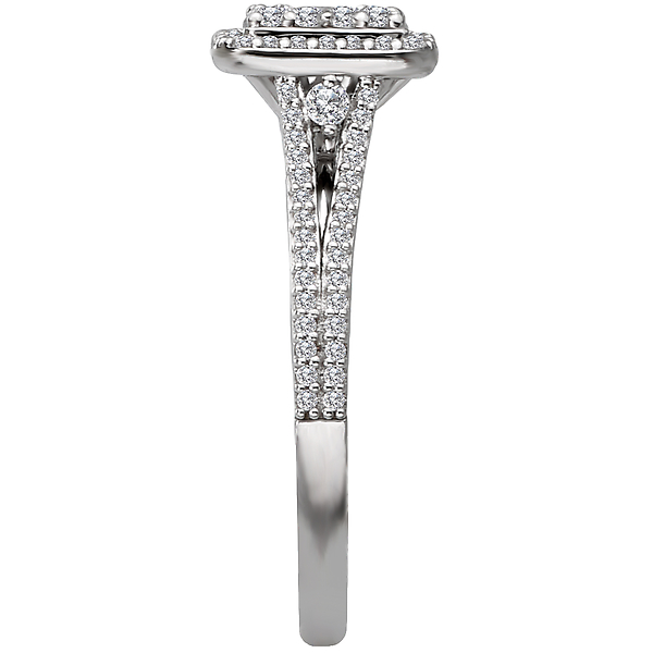Split Shank Halo Diamond Ring Image 3 J. Schrecker Jewelry Hopkinsville, KY