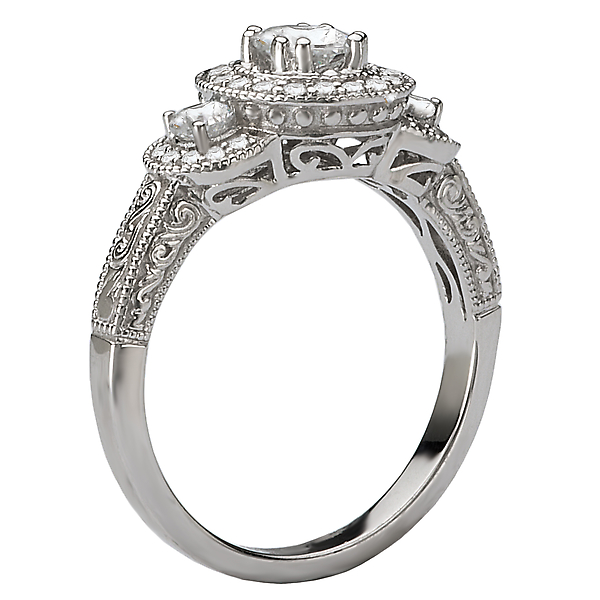 Halo Diamond Ring Image 2 Glatz Jewelry Aliquippa, PA