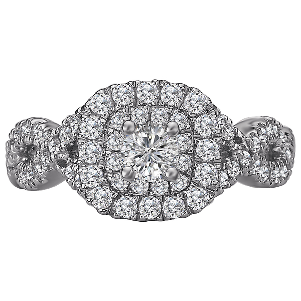 Halo Diamond Ring Image 4 Malak Jewelers Charlotte, NC