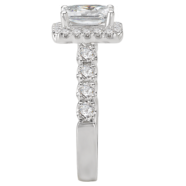 Halo Semi-mount Diamond Ring Image 3 Malak Jewelers Charlotte, NC