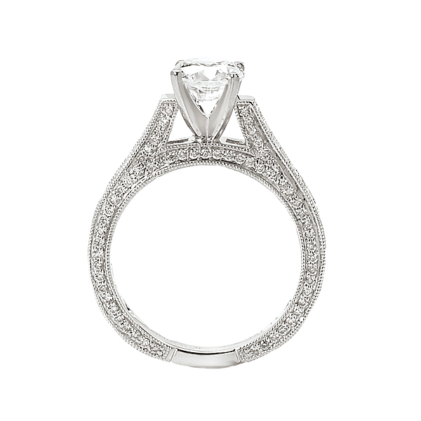 Peg Head Semi-Mount Diamond Ring Image 2 J. Schrecker Jewelry Hopkinsville, KY