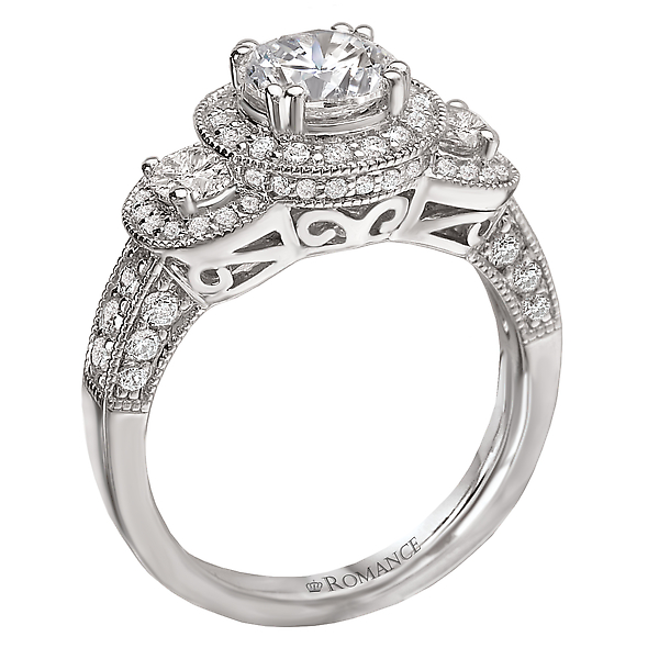 Halo Semi-Mount Diamond Ring Image 2 Armentor Jewelers New Iberia, LA