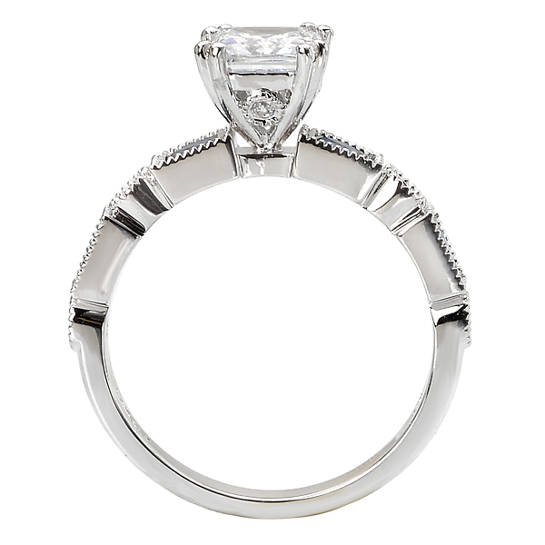 Sapphire and Diamond Semi-Mount Ring Image 2 Malak Jewelers Charlotte, NC
