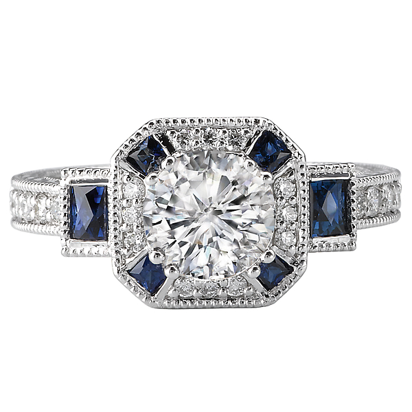 Sapphire and Diamond Semi-Mount Ring Image 4 Armentor Jewelers New Iberia, LA