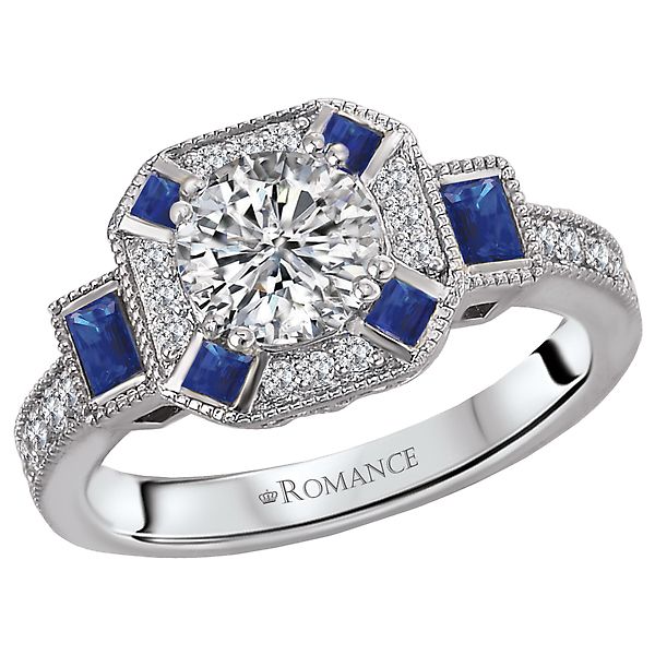 Sapphire and Diamond Semi-Mount Ring Glatz Jewelry Aliquippa, PA