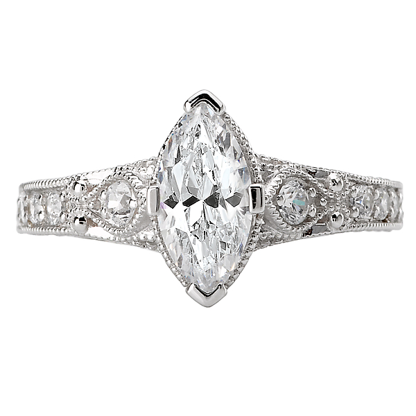 Vintage Semi-Mount Diamond Ring Image 4 Armentor Jewelers New Iberia, LA