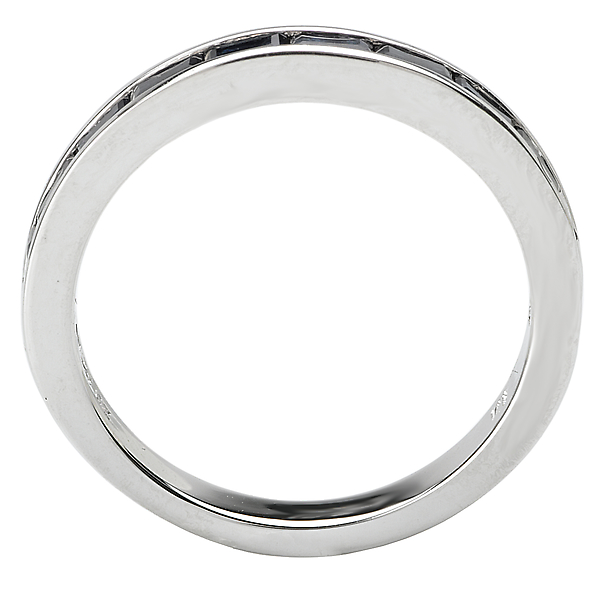 Ladies Diamond Wedding Rings - Sapphire Matching Band - image #2