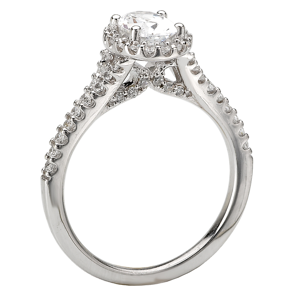 Halo Semi-Mount Diamond Ring Image 2 Malak Jewelers Charlotte, NC