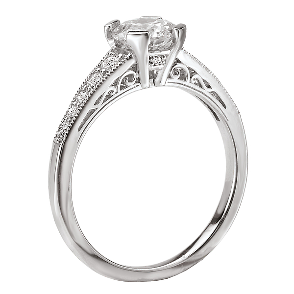 Vintage Semi-Mount Diamond Ring Image 2 Armentor Jewelers New Iberia, LA
