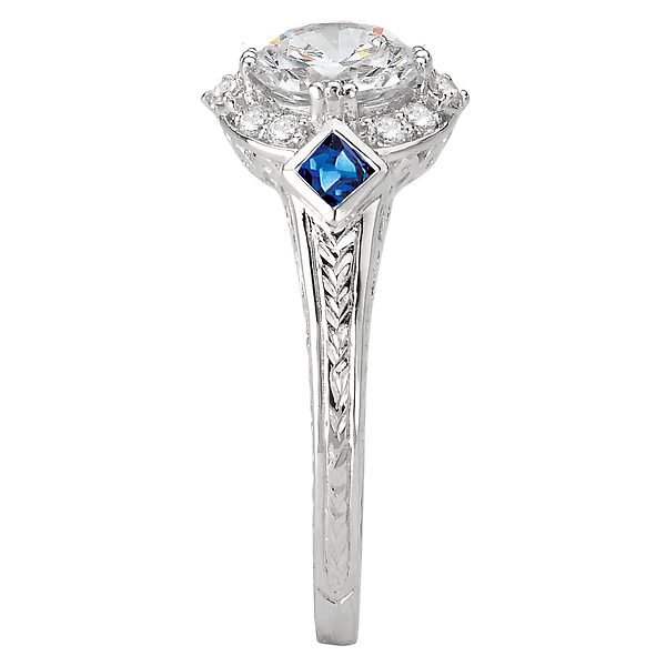 Sapphire and Diamond Semi-Mount Ring Image 3 Malak Jewelers Charlotte, NC